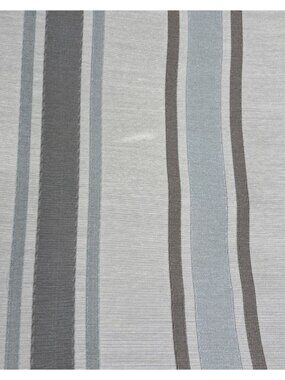 Striped Drapery Fabric 1/2 yard x 57" Gray & Blue Material Home Decor Upholstery